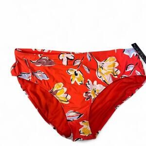 Catalina Orange 3X Floral Bikini Bottom NWT